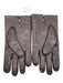 Carolina Amato Dark Brown Leather Solid Driving Men's Gloves Dark Brown