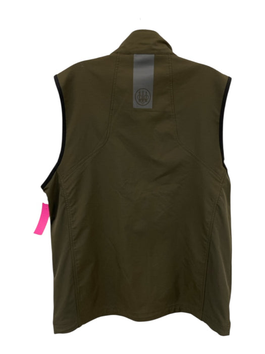 Beretta Size M Green & Orange Synthetic Words Vest Athleisure Men's Jacket Green & Orange / M