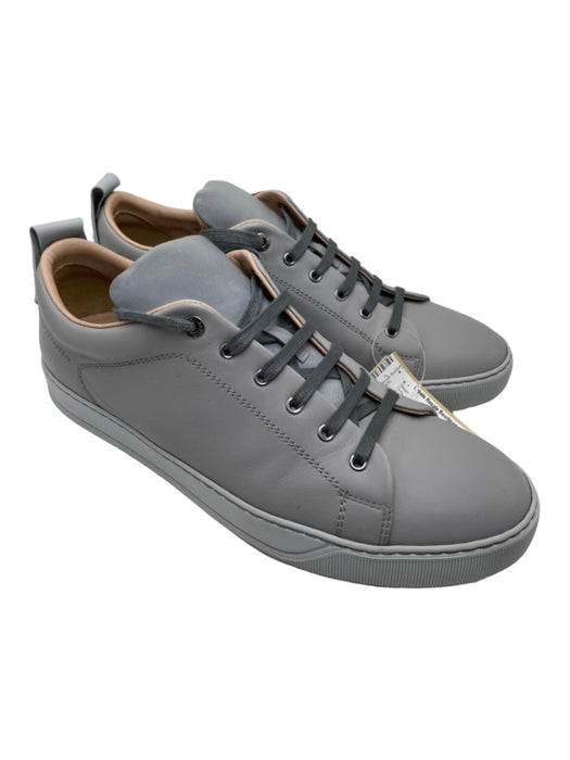 Lanvin Shoe Size 11 Grey Leather Solid Low Top Men's Shoes 11