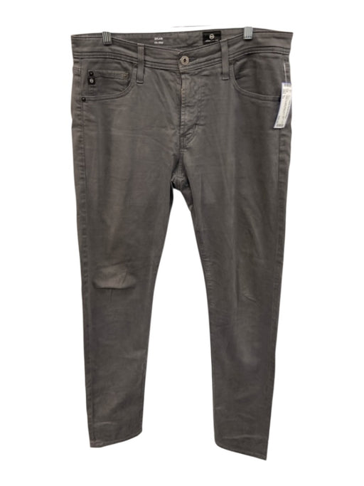 AG Size 34 Gray Cotton Blend Solid Slim Khakis Men's Pants Gray / 34