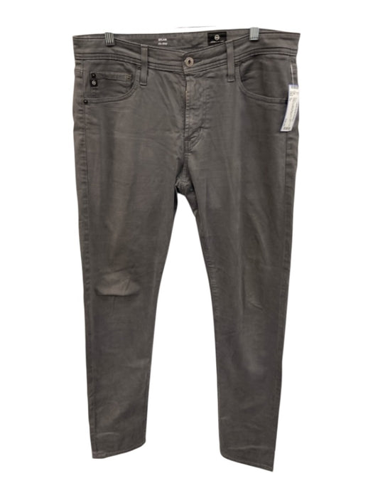 AG Size 34 Gray Cotton Blend Solid Slim Khakis Men's Pants Gray / 34