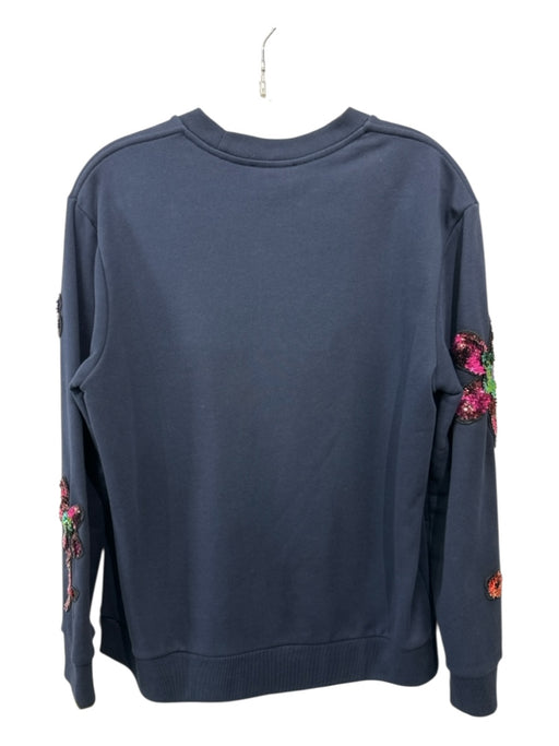 Burberry Size M navy blue & multi Cotton Sequins Long Sleeve Sweatshirt navy blue & multi / M