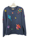 Burberry Size M navy blue & multi Cotton Sequins Long Sleeve Sweatshirt navy blue & multi / M