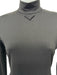 Prada Size S / 40 Black Polyamide Blend High Neck Faux Fur Trim Mini Dress Black / S / 40