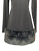 Prada Size S / 40 Black Polyamide Blend High Neck Faux Fur Trim Mini Dress Black / S / 40
