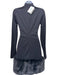 Prada Size S / 40 Black Polyamide Blend High Neck Faux Fur Trim Mini Dress Black / S / 40