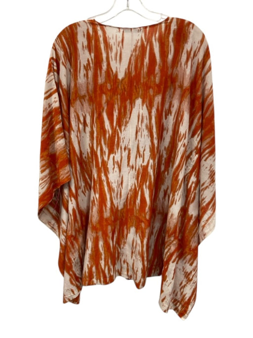 Josie Natori Size Medium Orange & White Abstract Tie Dye Dress Orange & White / Medium