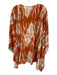 Josie Natori Size Medium Orange & White Abstract Tie Dye Dress Orange & White / Medium