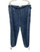 Rag & Bone Size Large Navy Cotton Blend Denim Print Sweatsuit Jogger Pant Set Navy / Large