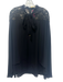 Elie Saab Black Sheer Long Sleeve Half Button Top Black