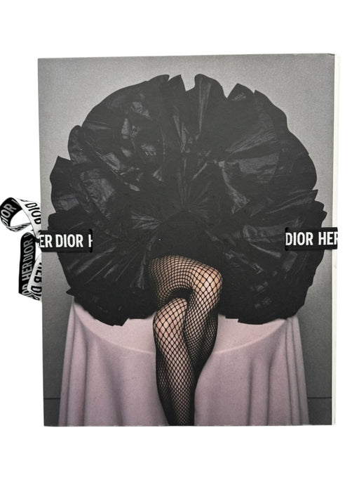 Dior Gray & White Hard Cover Bow Book Book Gray & White