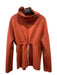 Varley Size S Orange Cotton Blend High Neck Drawstring Waist Sweater Orange / S