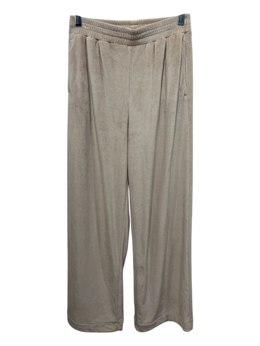 SKIMS Size XS Beige Polyester Velvet Tie Front Elastic Waist Pajama Pant Set Beige / XS