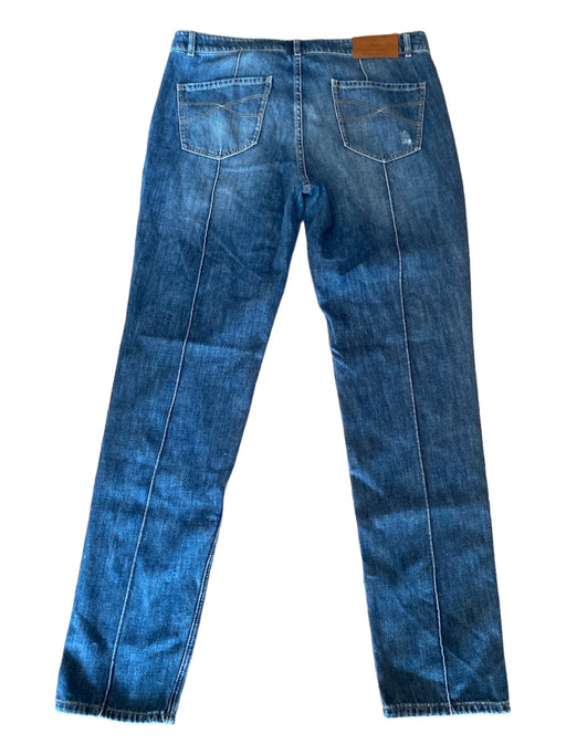 Brunello Cucinelli Like New Size 52 Medium Light Wash Cotton Blend Jean Pants 52