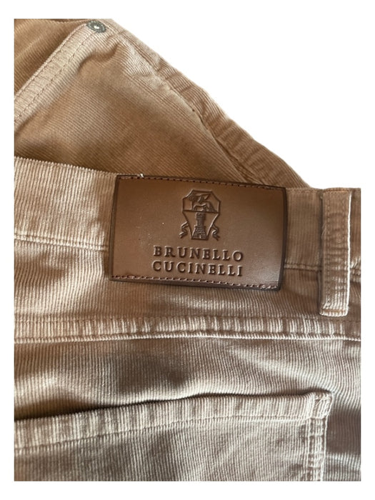 Brunello Cucinelli Like New Size Est 54 Tan Cotton Cordouroy Khakis Men's Pants Est 54