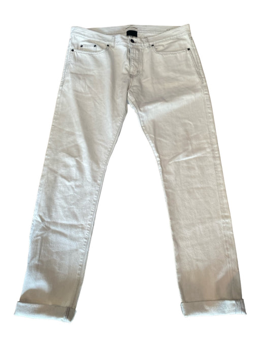Saint Laurent Like New Size 36 White Cotton Solid Khakis Men's Pants 36