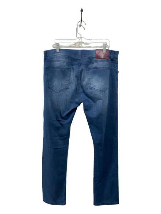 Isaia Size 54 Blue Cotton Blend Solid Jean Men's Pants 54