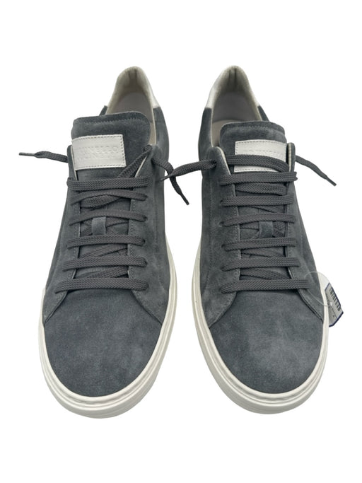 Brunello Cucinelli Shoe Size 44 Gray & White Suede Solid Sneaker Men's Shoes 44