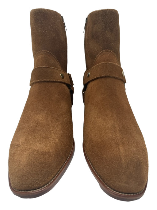 Saint Laurent Shoe Size 44.5 NWT Brown Suede Solid Boot Men's Shoes 44.5