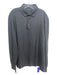 Zegna Size XL Dark Gray Cotton Blend Solid Polo Men's Long Sleeve Shirt XL