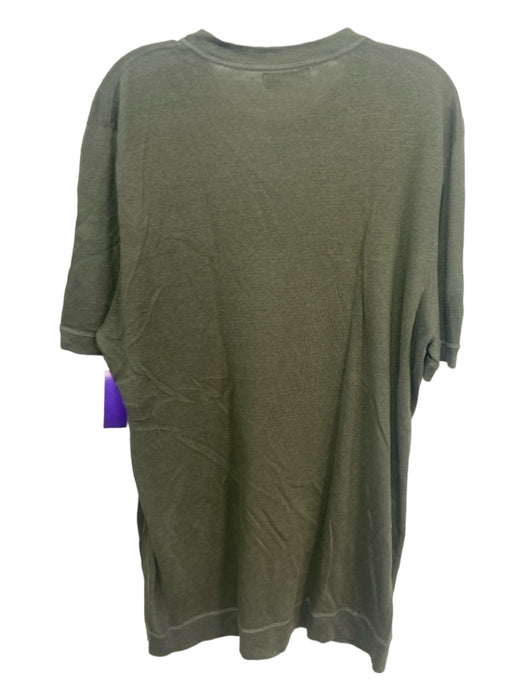 Brunello Cucinelli Size Est XXL Green Cotton Blend Solid T shirt Short Sleeve Est XXL