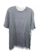 Brunello Cucinelli Size Est XXL Blue & White Cotton Striped T Shirt Short Sleeve Est XXL