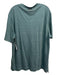 Zegna Size XL Teal Cotton Blend Solid T shirt Crew Men's Short Sleeve XL