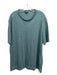 Zegna Size XL Teal Cotton Blend Solid T shirt Crew Men's Short Sleeve XL