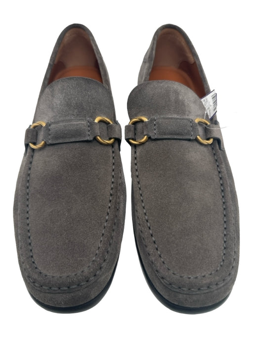 Zegna Shoe Size 12 Dark Brown Suede Solid Dress Men's Shoes 12