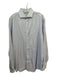 Brunello Cucinelli Size XXL Purple & White Cotton Striped Long Sleeve Shirt XXL