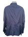 Brunello Cucinelli Size 56 Navy Cotton Blend Solid Front Pocket Zip Up Jacket 56