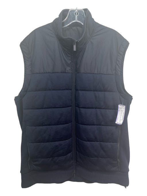 Zegna Size XXL Navy Synthetic Solid Puffer Men's Jacket XXL