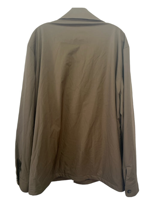 Loro Piana Size XXL Tan Synthetic Solid Button Down Men's Jacket XXL