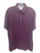 Brunello Cucinelli Size 54 Plum Cotton Solid Polo Men's Short Sleeve 54