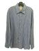 Brunello Cucinelli Size XXL Light blue Cotton Blend Solid Long Sleeve Shirt XXL