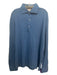 Brunello Cucinelli Size 56 Blue Cotton Solid Polo Men's Long Sleeve Shirt 56