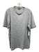 Canali Size 54 Gray Cotton Blend Solid T shirt Crew Men's Short Sleeve 54