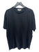 Canali Size 56 Black Cotton Blend Solid T shirt Crew Men's Short Sleeve 56