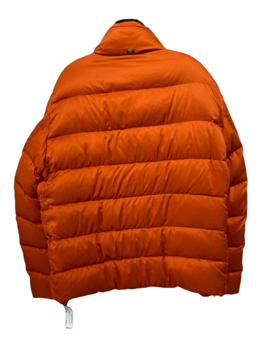 Herno Size 56 Orange Synthetic Puffer Zip Up Men's Jacket 56