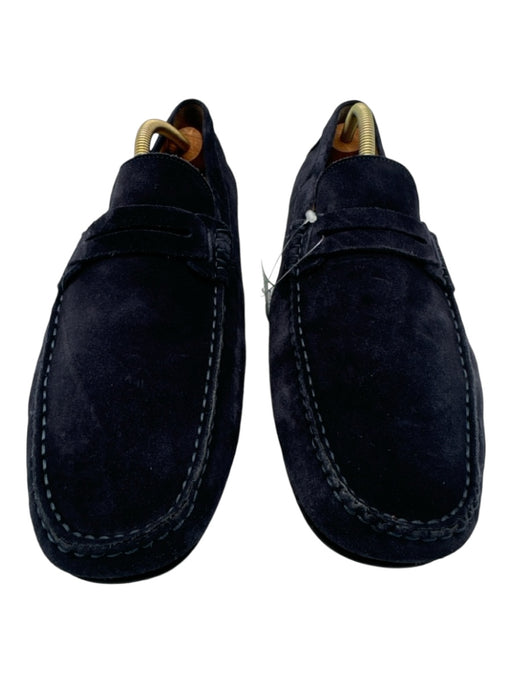 Canali Shoe Size 44 Navy Suede Solid Driver Men's Shoes 44