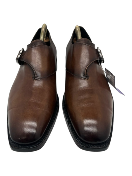 Berluti Shoe Size 8 Brown Leather Solid Single Monkstrap Dress Men's Shoes Brown / 8
