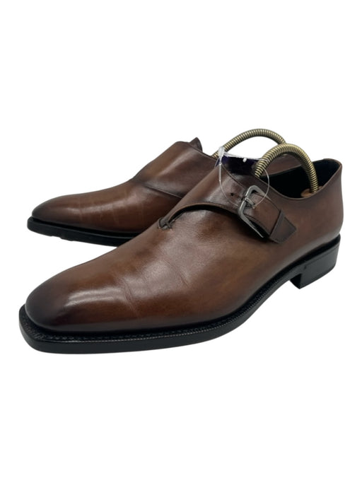 Berluti Shoe Size 8 Brown Leather Solid Single Monkstrap Dress Men's Shoes Brown / 8