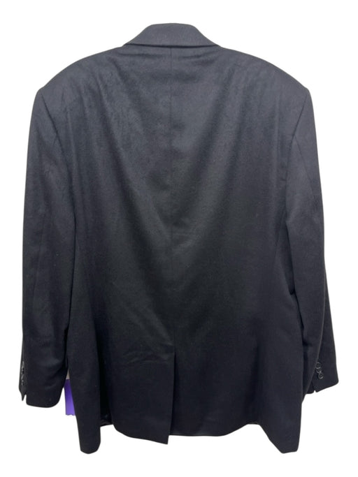 Saks Fifth Ave Black Cashmere Solid Men's Blazer Black / 44L