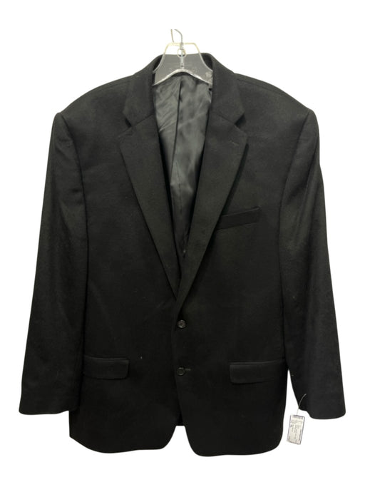 Saks Fifth Ave Black Cashmere Solid Men's Blazer Black / 44L