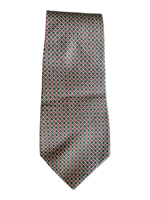 Polo Green & Red Silk All Over Print Men's Tie Green & Red