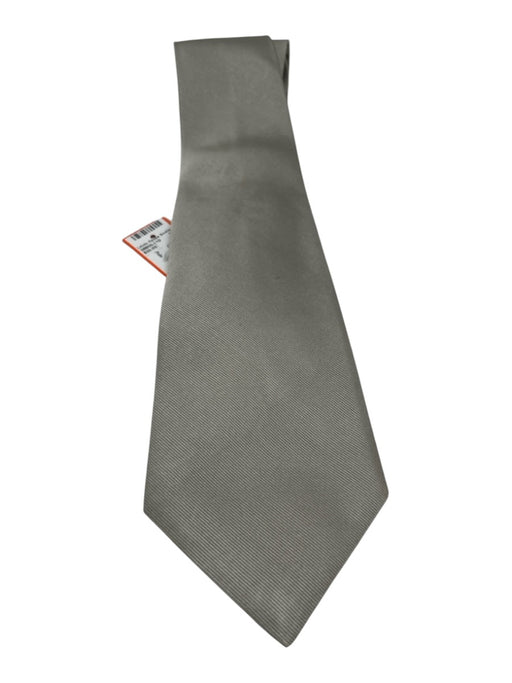 Polo Gray Silk Solid Men's Ties Gray