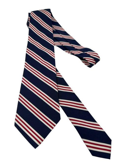 Polo Red, White & Blue Silk Striped Men's Ties Red, White & Blue