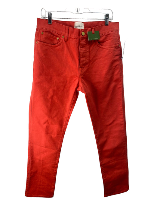 Sid Mashburn NWT Size 34 Red Cotton Solid Jean Men's Pants 34