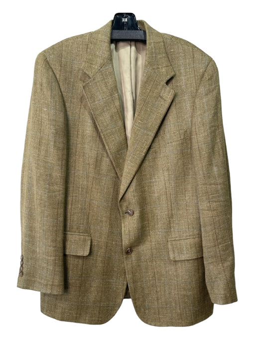 Brooks Brothers Green & Brown Wool Blend Plaid 2 Button Men's Blazer 40s