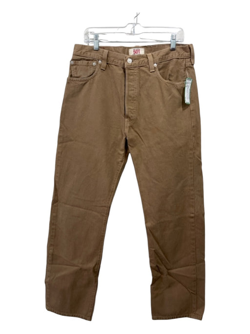 Levis Size 36 Dark Tan Cotton Solid Khakis Men's Pants 36